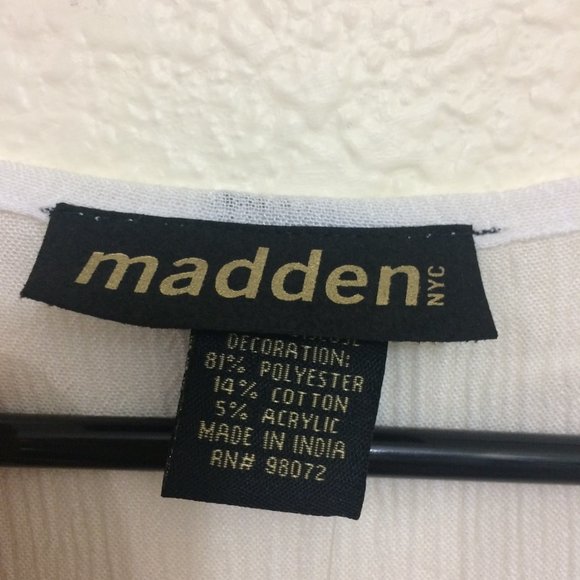 Madden NYC Boho Festival Tassel Tiered Vest White - Picture 8 of 9